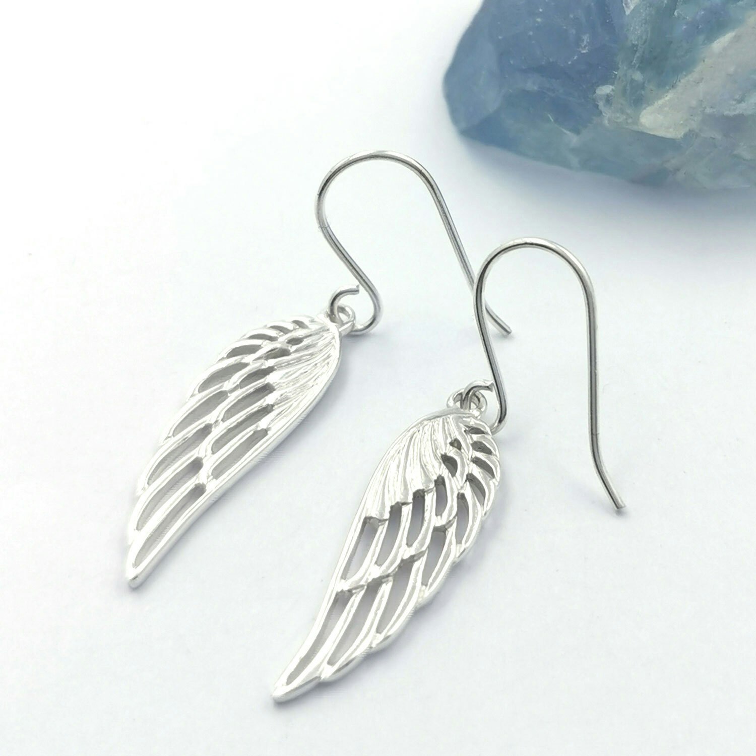 Sterling Silver Mini Angel Wing Earrings